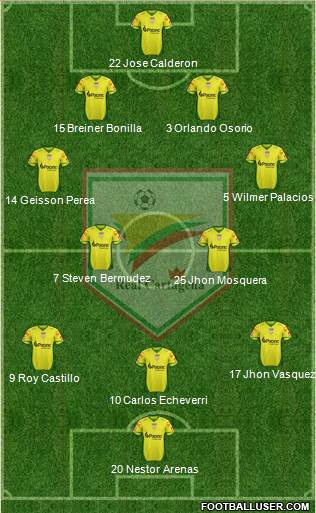 CD Real Cartagena 4-3-2-1 football formation