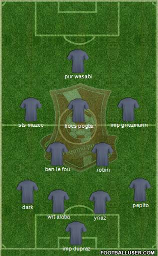 AD Ramonense 4-2-3-1 football formation