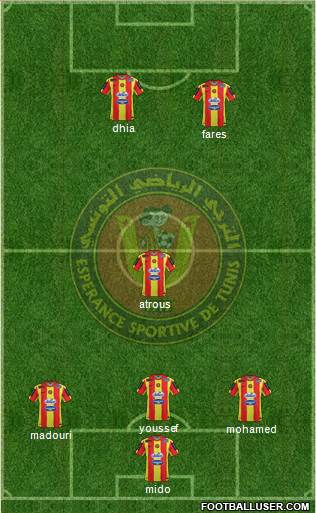 Espérance Sportive de Tunis 3-4-3 football formation