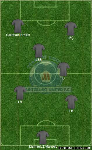 Maritzburg United 4-4-1-1 football formation