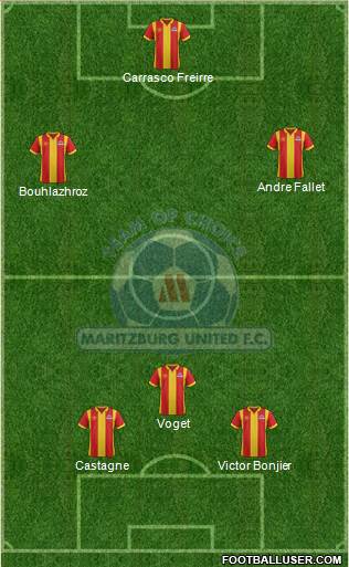 Maritzburg United 4-4-1-1 football formation