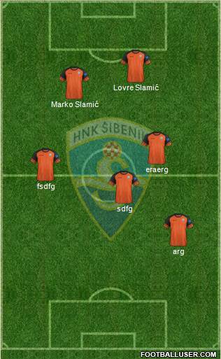 HNK Sibenik 4-2-3-1 football formation
