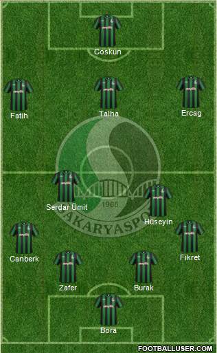 Sakaryaspor A.S. 4-2-3-1 football formation