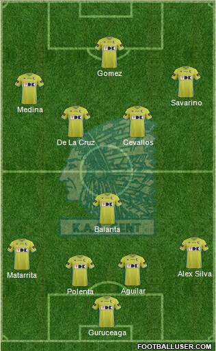 KAA Gent 4-1-4-1 football formation