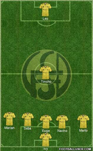Flandria 5-4-1 football formation