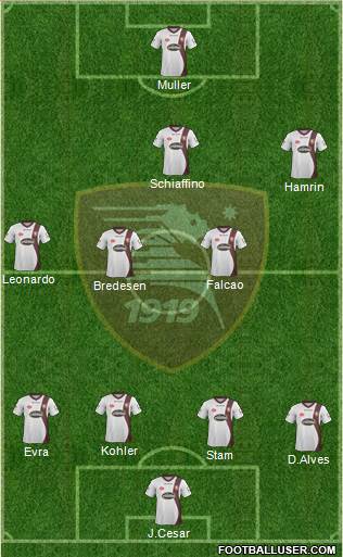 Salernitana football formation