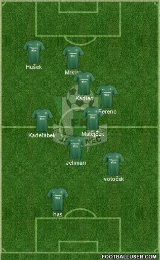 Jablonec 4-2-1-3 football formation
