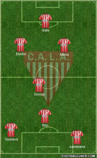 Los Andes 4-4-2 football formation