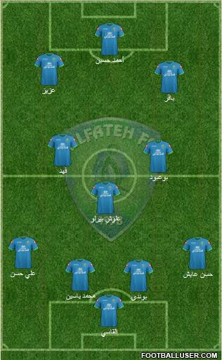 Al-Fat'h 4-2-2-2 football formation