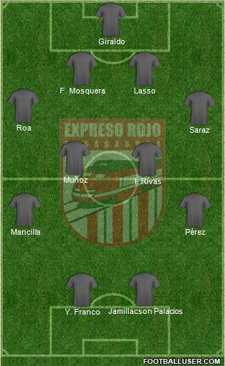 CD Expreso Rojo 4-2-2-2 football formation