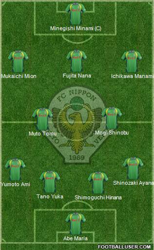 Tokyo Verdy 4-5-1 football formation