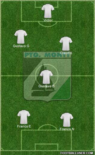 CD Puerto Montt 5-4-1 football formation