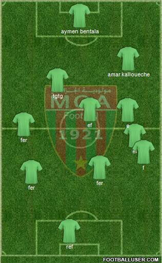 Mouloudia Club d'Alger 4-1-3-2 football formation