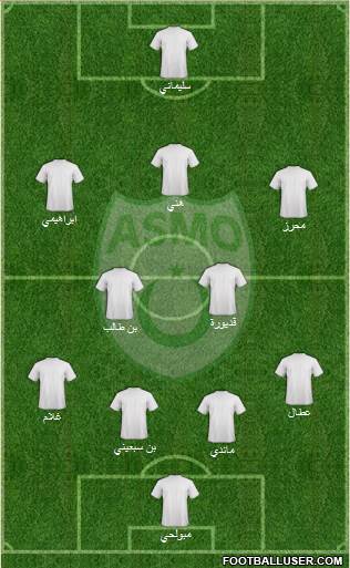 Association Sportive Madinet Oran 4-5-1 football formation