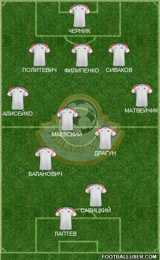 Belarus 3-5-2 football formation