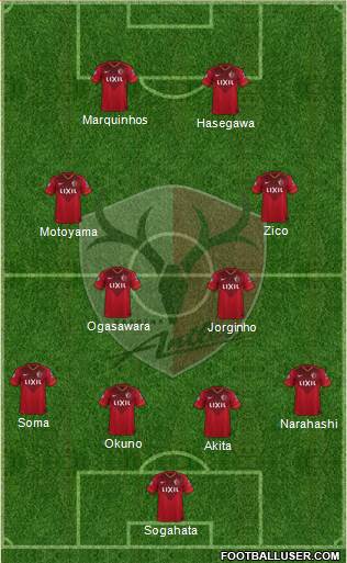 Kashima Antlers 4-2-2-2 football formation