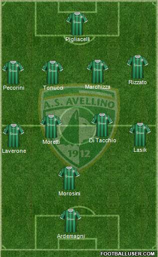 Avellino 4-4-1-1 football formation