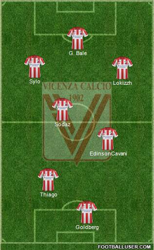 Vicenza 5-4-1 football formation