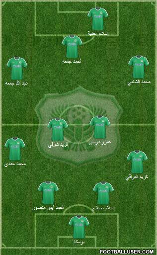 Masry Port Said 4-4-1-1 football formation