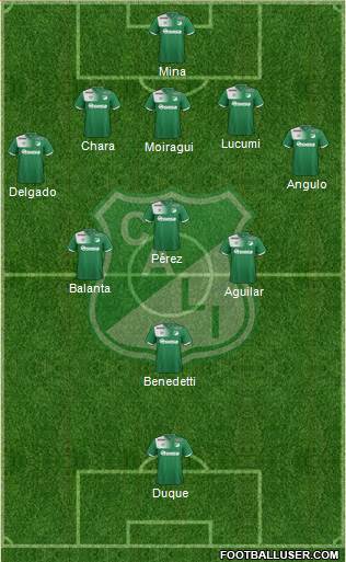 AC Deportivo Cali 3-5-1-1 football formation