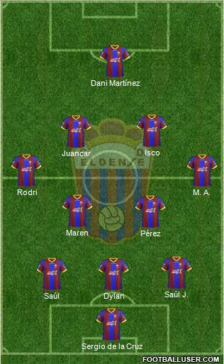C.D. Eldense 3-4-2-1 football formation