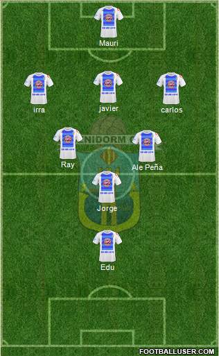Benidorm C.D. 4-4-2 football formation