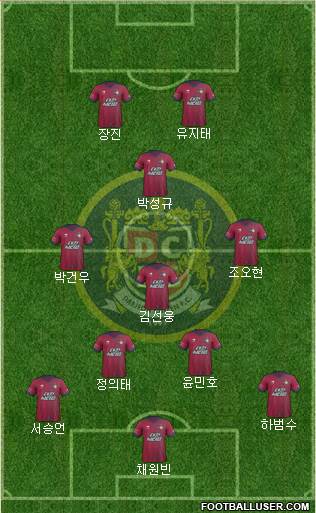 Daejeon Citizen 5-4-1 football formation