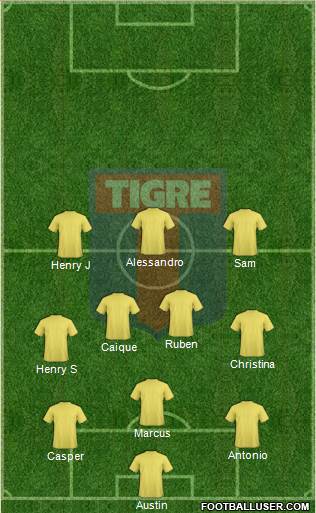 Tigre football formation
