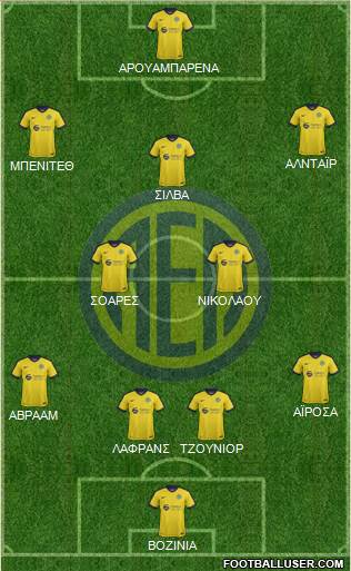 AE Limassol 4-2-3-1 football formation