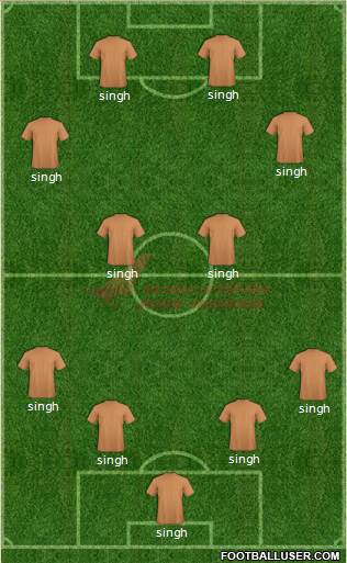 Air India 4-4-2 football formation