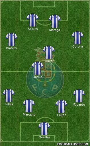 Futebol Clube do Porto - SAD 4-4-2 football formation