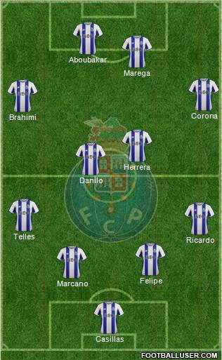 Futebol Clube do Porto - SAD 4-4-2 football formation