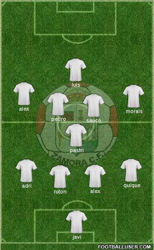 Zamora C.F. 4-1-4-1 football formation