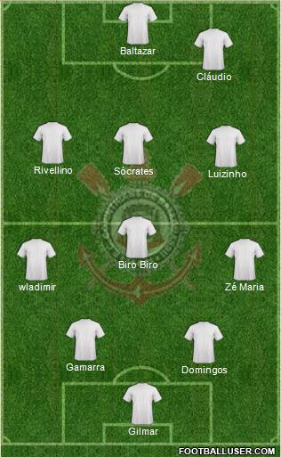 EC Corinthians 4-4-2 football formation