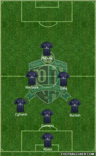 Dinamo Tbilisi 3-4-1-2 football formation