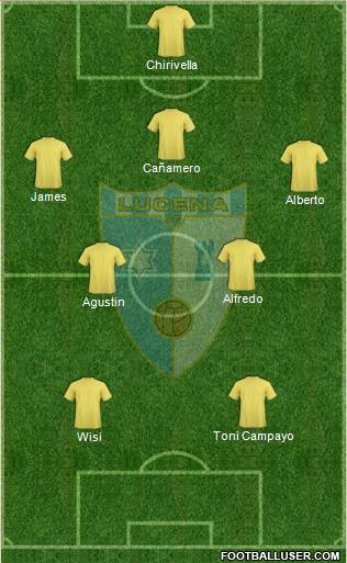 Lucena C.F. 4-4-2 football formation