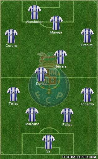 Futebol Clube do Porto - SAD 4-4-2 football formation