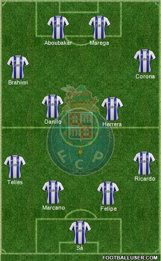 Futebol Clube do Porto - SAD 4-4-2 football formation