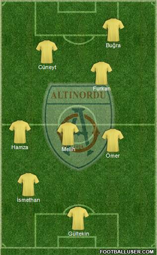 Altinordu 4-3-1-2 football formation