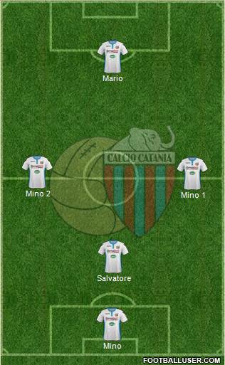 Catania 4-2-1-3 football formation