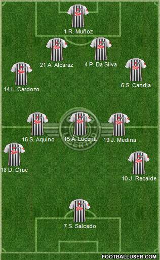C Libertad 4-5-1 football formation