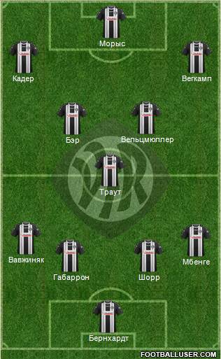 VfR Aalen 4-2-1-3 football formation