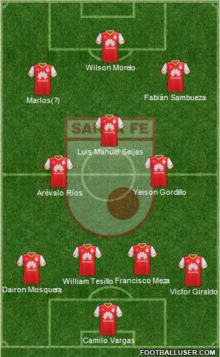 Santa Fe CD football formation