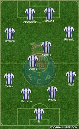 Futebol Clube do Porto - SAD 4-2-2-2 football formation