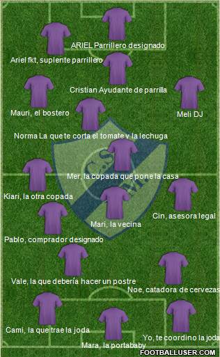 Deportivo Merlo 4-1-2-3 football formation