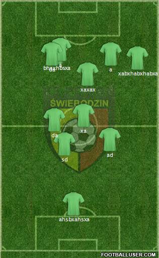 Pogon Swiebodzin 4-2-2-2 football formation