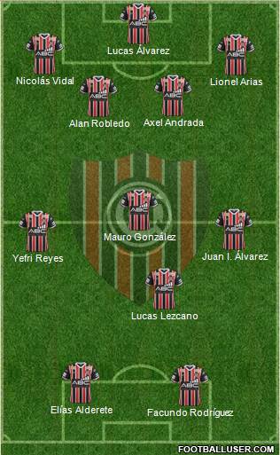 Chacarita Juniors football formation