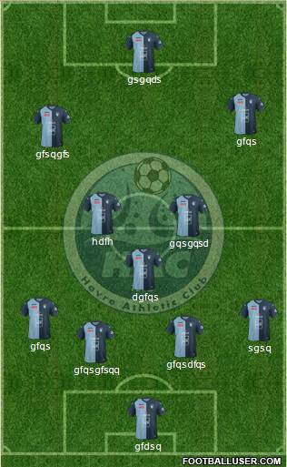 Havre Athletic Club 4-1-3-2 football formation