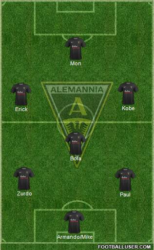 TSV Alemannia Aachen 4-5-1 football formation