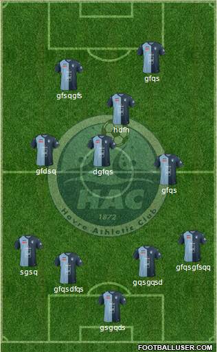 Havre Athletic Club 4-3-1-2 football formation
